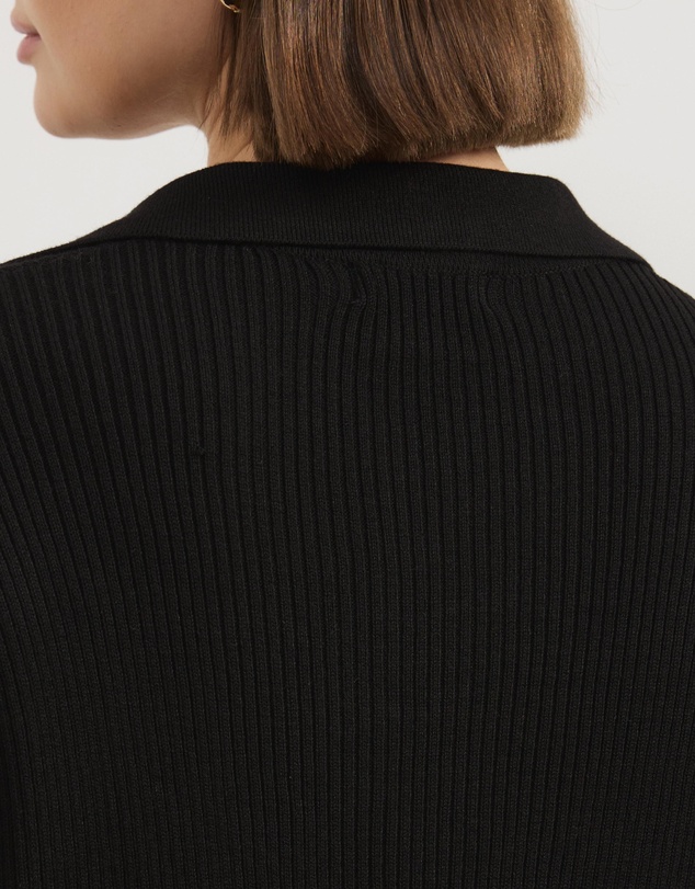 Atmos&Here Curvy - Eden Rib Collar Knit