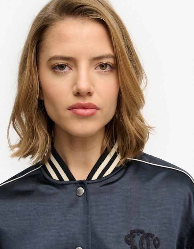 Superdry - Varsity Satin Slim Fit Bomber Jacket