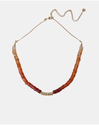KYOTI - Beaded Carnelian Relic Necklace