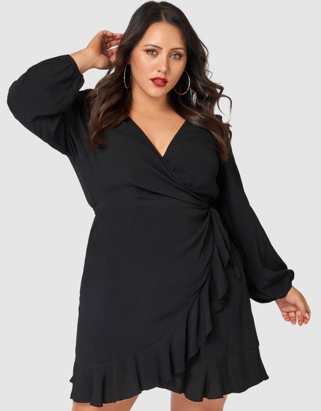 Sunday In The City - Titanium Wrap Dress