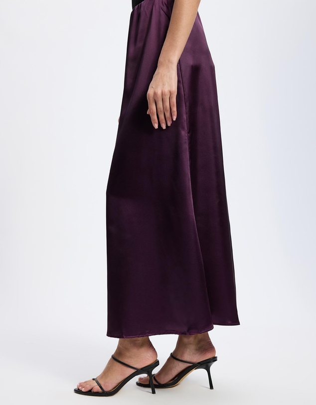 Mossée - Maya Silk Stretch Long Straight Skirt