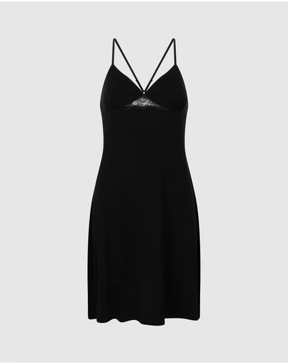 Hunkemoller - SD Jersey Lace Back Detail Dress