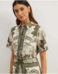 Atmos&Here - Remi Linen Blend Midi Shirt Dress