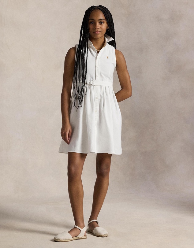 Polo Ralph Lauren - Belted Cotton Oxford Shirtdress - Teens
