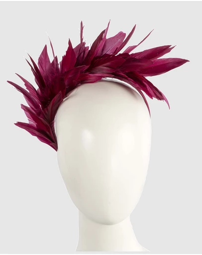 Max Alexander - Modern Burgundy Racing Fascinator