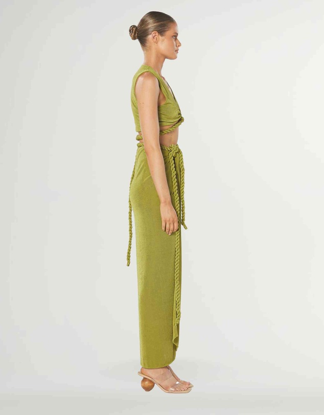 Winona - Valor Wrap Top Green
