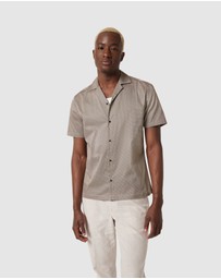 Politix - Geo Satin Cuban Collar Shirt