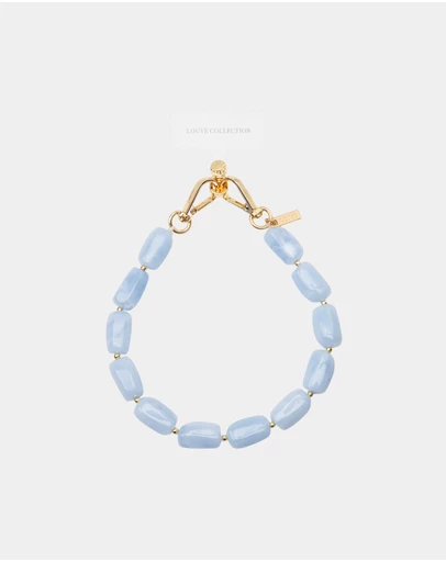 LOUVE COLLECTION - Universal Phone Strap Connector (White) + Abbey Ocean Breeze Wristlet