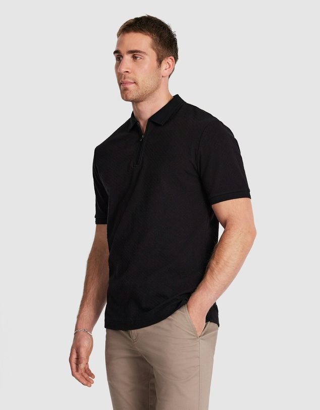 Tarocash - Leni Textured Zip Polo