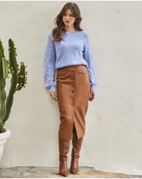 Sosandar - Crochet Sleeve Jumper