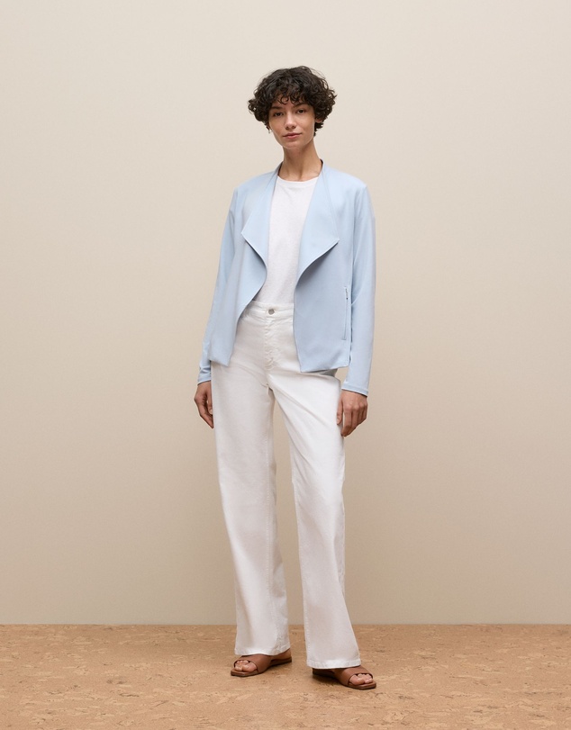 Trenery - Bamboo Viscose Blend Jacket in Soft Blue