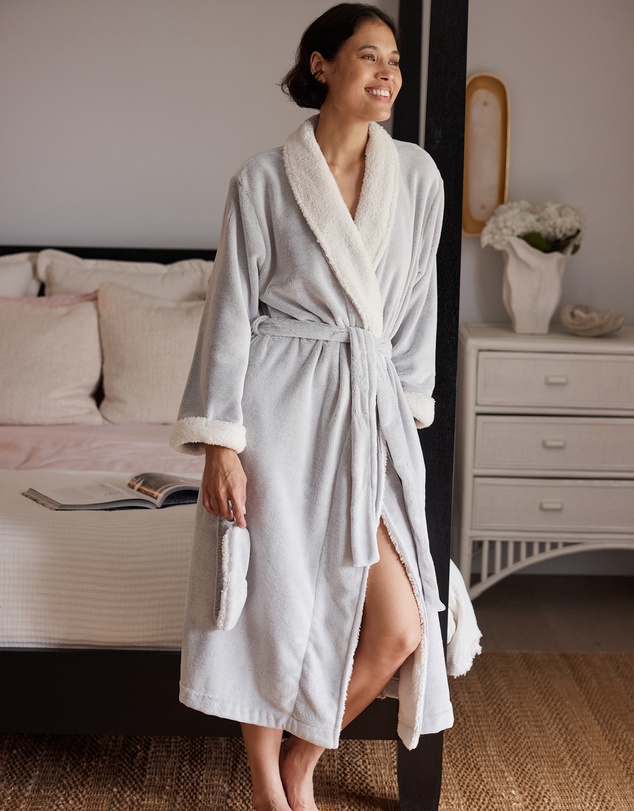 Papinelle - Plush Sherpa Robe and Sleep Mask