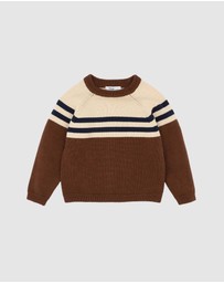 Bebe by Minihaha - Jake Raglan Stripe Knitted Jumper - Kids