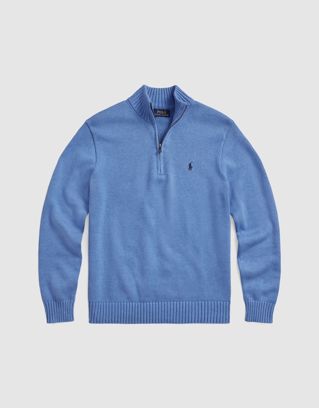 Polo Ralph Lauren - Cotton Quarter-Zip Mockneck Sweater