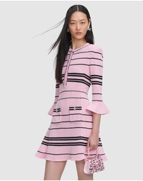Self Portrait - Stripe Knit Mini Dress