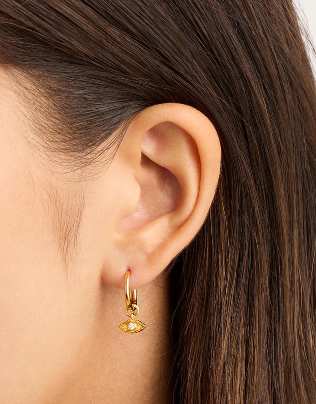 By Charlotte - Gold I Am Protected Hoops