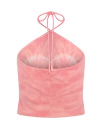 ONE TEASPOON - Tie Dye Heart Cropped Halter Neck Top - Pink