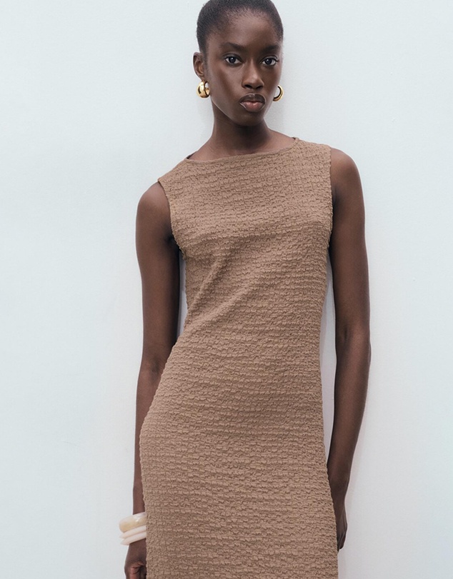 M.N.G - Fitted Textured Dress
