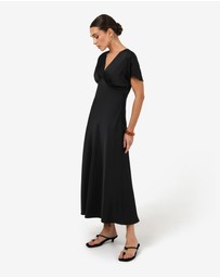 Forcast - Catalina V-Neck Satin Dress