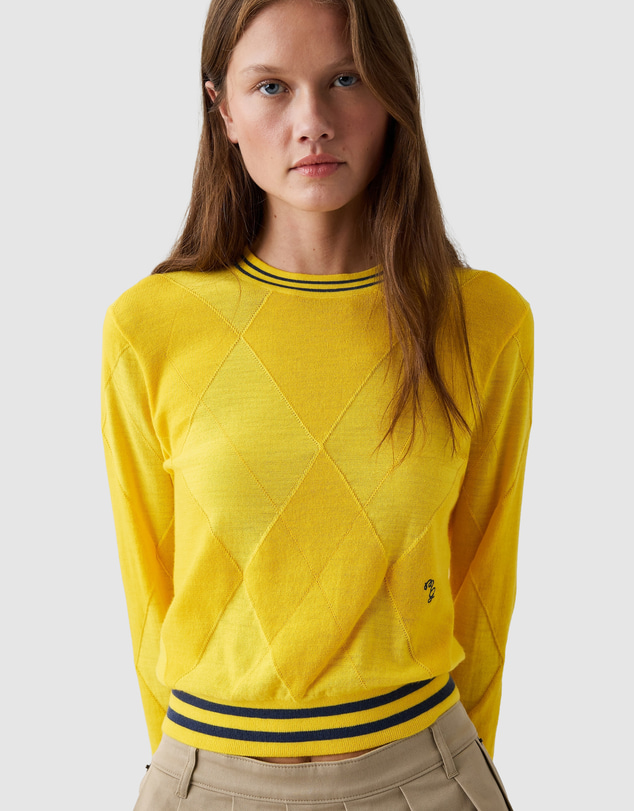 GAP - GAP x Malbon LS Crew Argyle Sweater