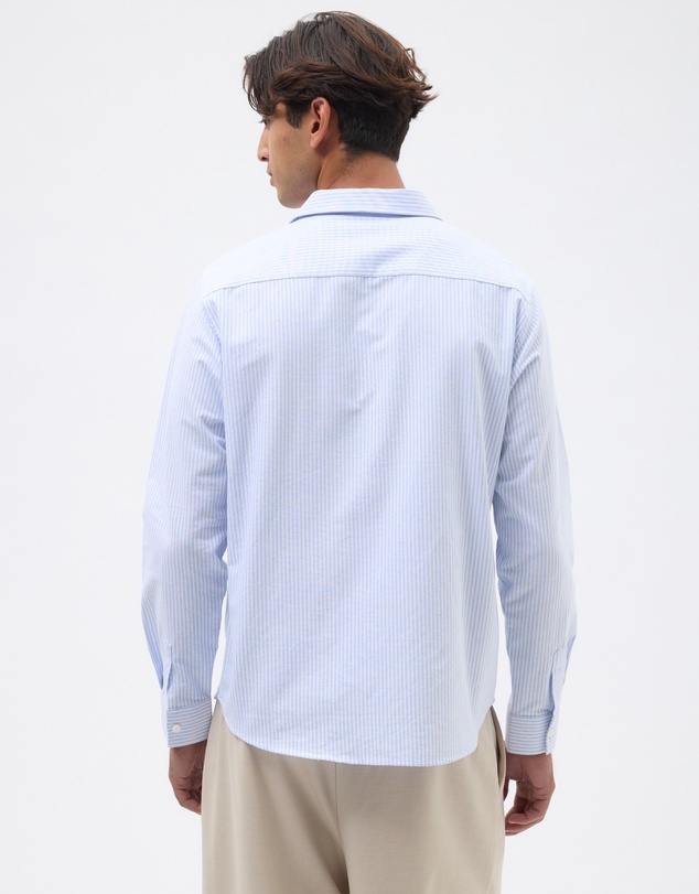AERE - Cotton Stripe Oxford Shirt