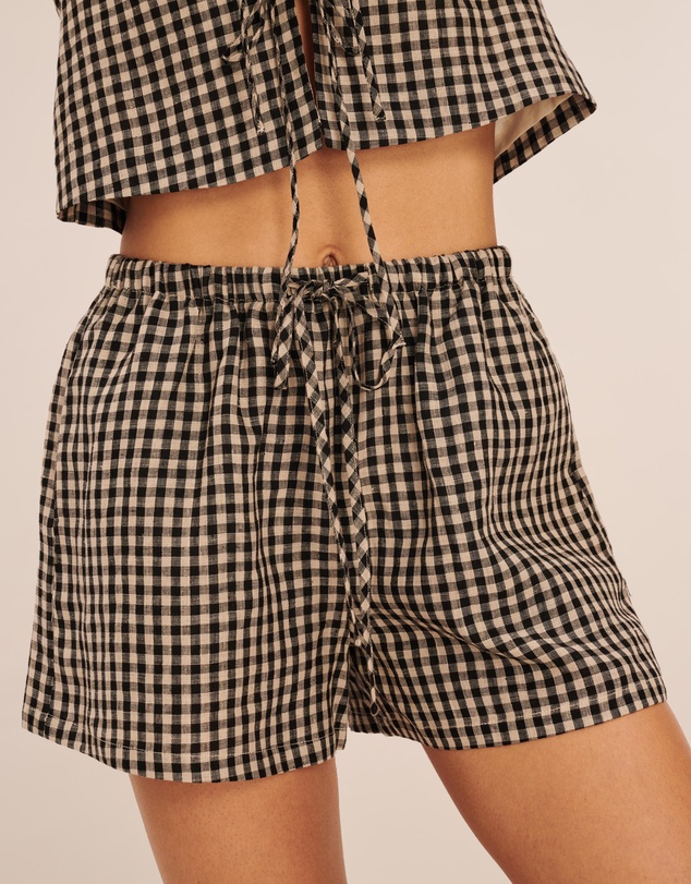 AERE - Gingham Casual Shorts