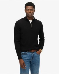 Superdry - Wool Blend Half Zip Slim Fit Jumper