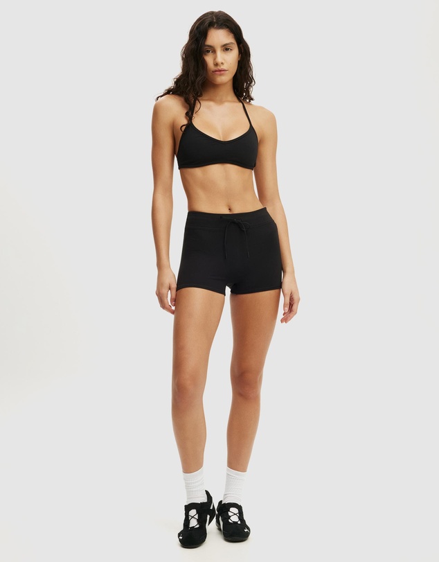 Cotton On Body Active - Ultra Soft Tie Side Roll Over Micro Shorts