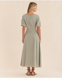 Amelius - Auguste Puff Sleeve Midi Dress