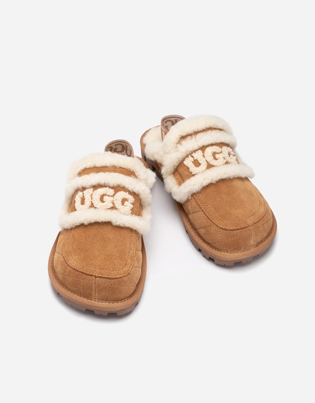 Ozwear Connection Uggs - UGG Violet Matelassé Shearling Slipper (Elastic Logo, Detachable Feature)