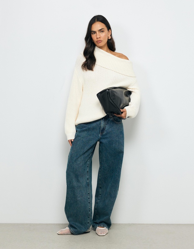 AERE - Leia Off Shoulder Knit Jumper