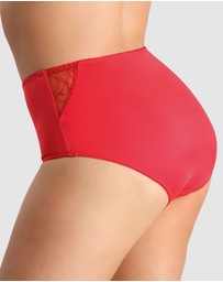 Nessa - Sonata High Waist Full Cut Brief with Embroidery