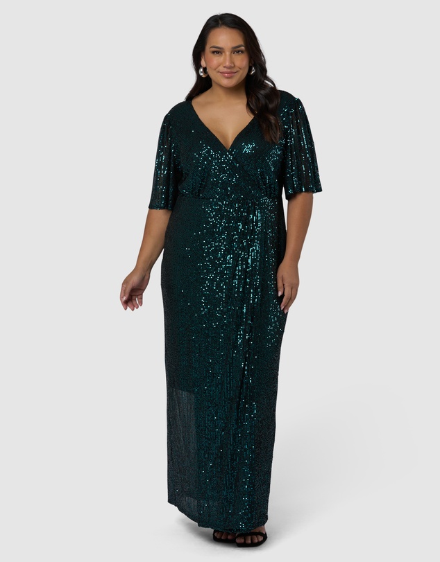 Pink Dusk by Curve Project - Lure Sequin Maxi Dress