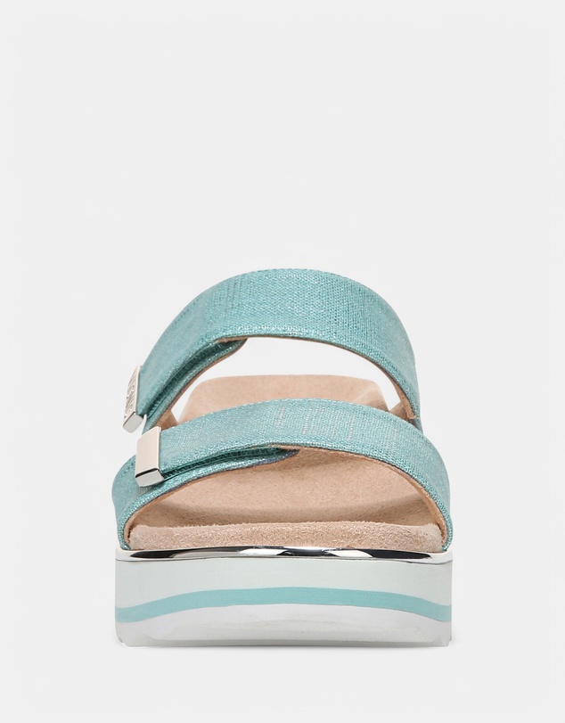 Vionic - Brandie Flatform Slide - Aqua Metallic