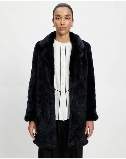 Lindsay Nicholas New York - Faux Fur Car Coat