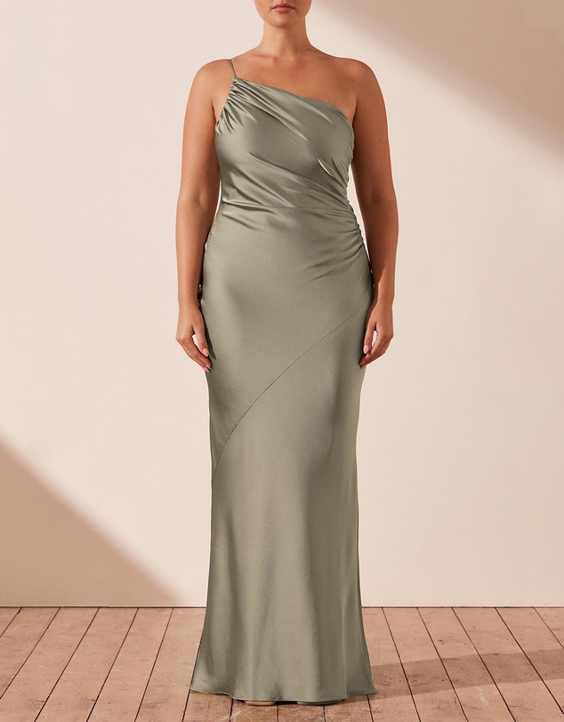Shona Joy - Luxe Asymmetrical Gathered Maxi Dress