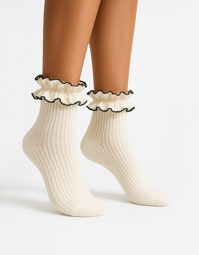 High Heel Jungle - Sheer Frilly Socks