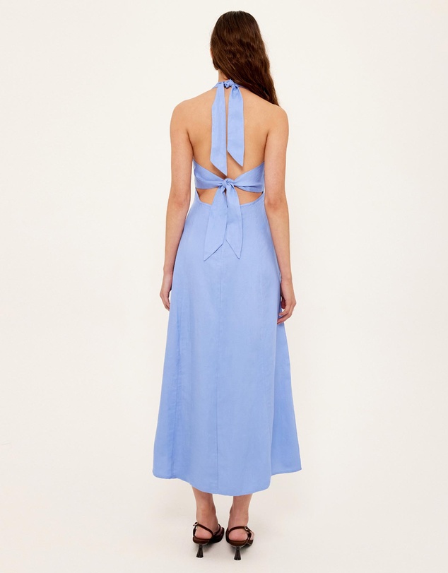 Staple the Label - Azzurra Linen Halter Dress