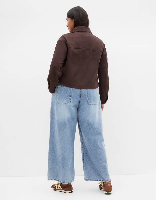 City Chic - Plus size Jorja Wide Leg Crop Denim Pant - light wash