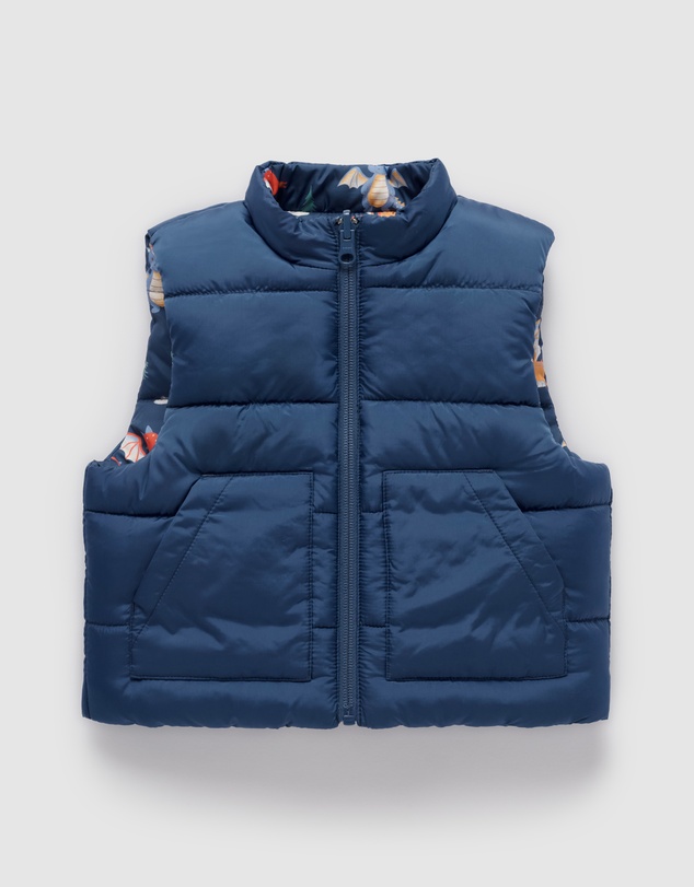 Purebaby - Reversible Puffer Vest -Kids-Babies