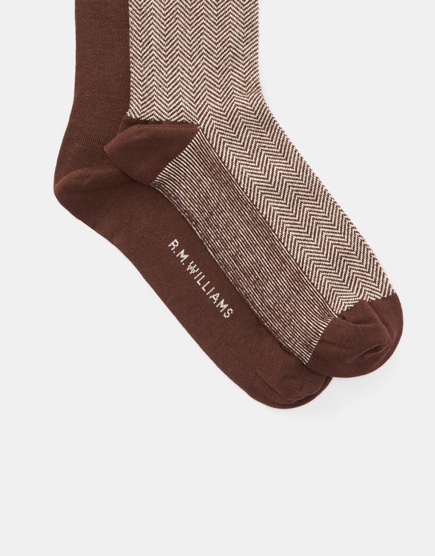 R.M.Williams - 2-Pack Nelson Herringbone Socks