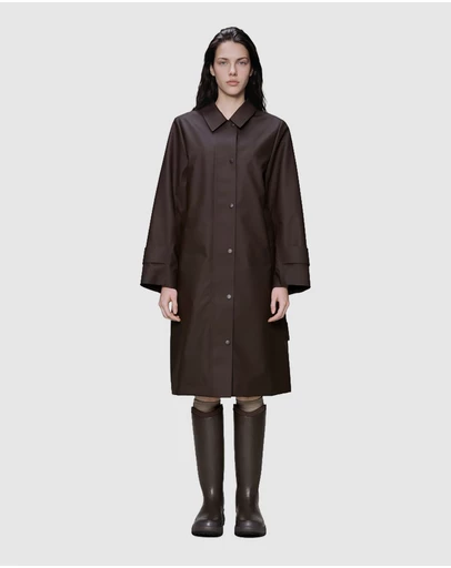RAINS - Nara Long W Jacket Bark