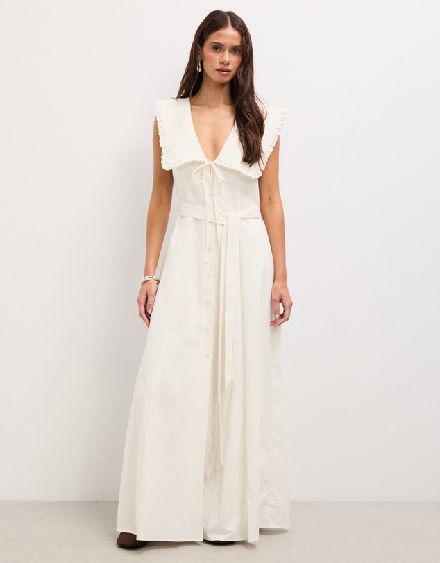 The Fated - Adela Collared Maxi Dress