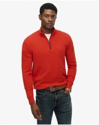 Superdry - Wool Blend Half Zip Slim Fit Jumper