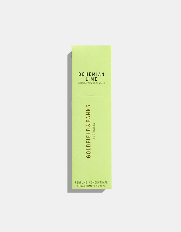 Goldfield & Banks - BOHEMIAN LIME Perfume 10ml - TRAVEL SPRAYNatural Spray Glass Bottle