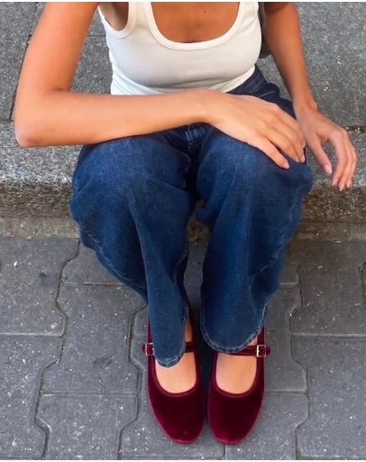 Dazie - Rei Velvet Ballet Flats