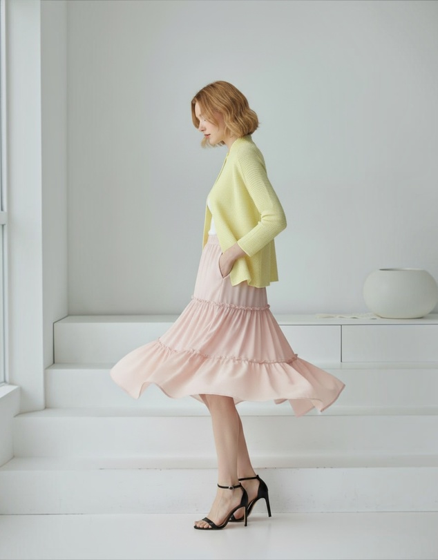 Mossée - Zelie Lightweight Pleated Cardigan