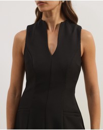 Atmos&Here - Shay Suiting V-Neck Mini Dress