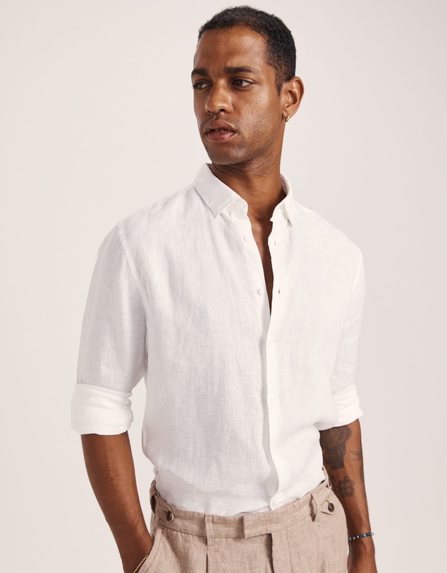 SABA - Anderson Long Sleeve Classic Linen Shirt