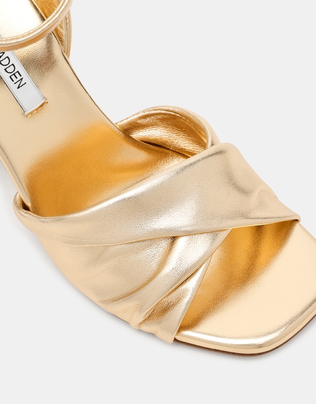 Steve Madden - Mandy Gold Leather Heels